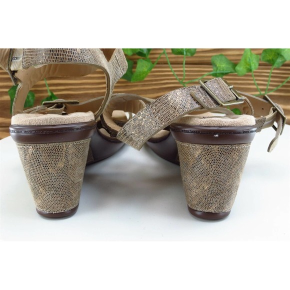 Walking Cradles Sz 8.5 M Brown Ankle Strap Synthetic Women Sandals - Picture 5 of 8